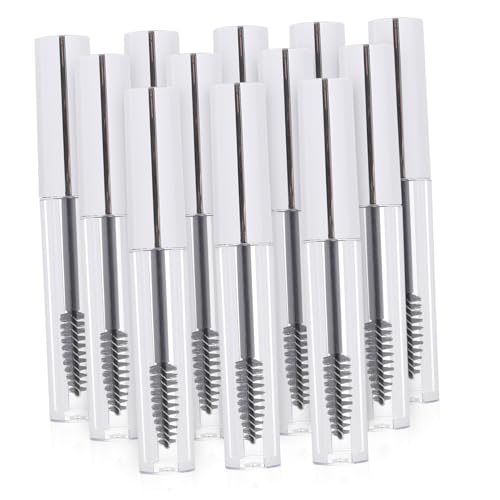 NIYANGLE Nachfüllbare Leere Mascara Flasche mit Trichter Kleine Runde Wimperntusche Behälter Auslaufsicher Kompakt und Reisefreundlich mit Dicht Schließendem Silberdeckel von NIYANGLE