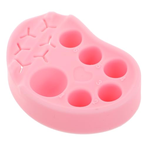 NIYANGLE Nail Art Maniküre Farbmischpalette Wimpern Multifunktionspalette Lidschatten Wimpern Beauty Palette Nagelhalter Zum Lackieren Von Nägeln Gelnägel Lackpalette Silica Gel Pink von NIYANGLE