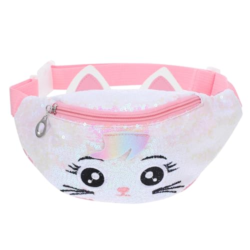 NIYANGLE Niedliche Gürteltasche mit Bling Pailletten Verstellbarer Gürtel Leichte Bauchtasche und Schultertasche für Mädchen Vielseitig Tragbar als Hüft oder Brusttasche für Schule und von NIYANGLE