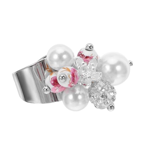 NIYANGLE Offener Damenring mit und Perlenkugel Leichter Filigraner Modeschmuck Verstellbar für Verschiedene Fingergrößen Eleganter und Trendiger Schmuck für Alltag und Besondere Anlässe NIYANGLE Offener Damenring mit und Perlenkugel Leichter Filigraner Modeschmuck Verstellbar für Verschiedene Fingergrößen Eleganter und Trendiger Schmuck für Alltag und Besondere Anlässe von NIYANGLE