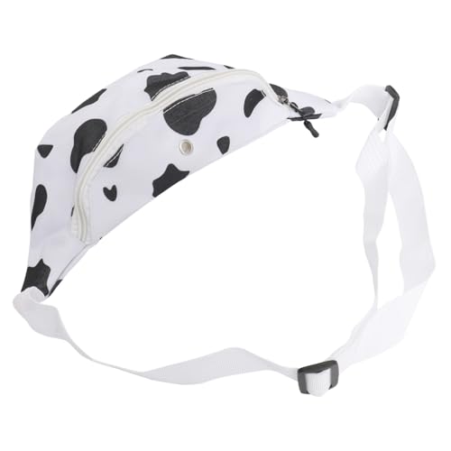 NIYANGLE PU Brusttasche Damen Modische Crossbody Bag mit Niedlichem Kuhmuster Glattem Reißverschluss und Langlebiger Verarbeitung Vielseitige Bauchtasche für Alltag und Freizeit von NIYANGLE