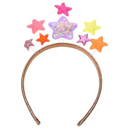NIYANGLE Pailletten Stern Haarband für Mädchen und Verstellbares Leichtes Party Haarreif Cosplay Stirnband für Festliche Anlässe und Geburtstagsfeiern von NIYANGLE