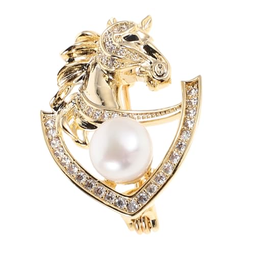 NIYANGLE Pearl Brosche Broschennadel Abzeichen Brosche Schalnadel Hemd Reversnadel Feste Broschen gegen Belichtung Haoshi Golden von NIYANGLE