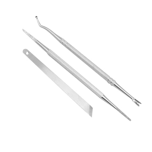 NIYANGLE Pediküre-Messer-Set Reinigung Fingernägel Fingernagel Entferner Zehennagel werkzeug Nagelhautschäler Schaber Nagelreiniger-Set Silver von NIYANGLE
