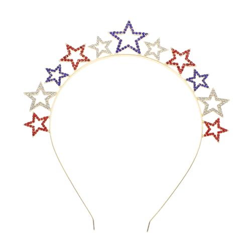 NIYANGLE Pentagram Stirnband für Unabhängigkeitstag Glitzerndes Haaraccessoire für Partys Leicht und Rutschfest für Festlichkeiten und Kostüme Einzigartiges Stern Design von NIYANGLE