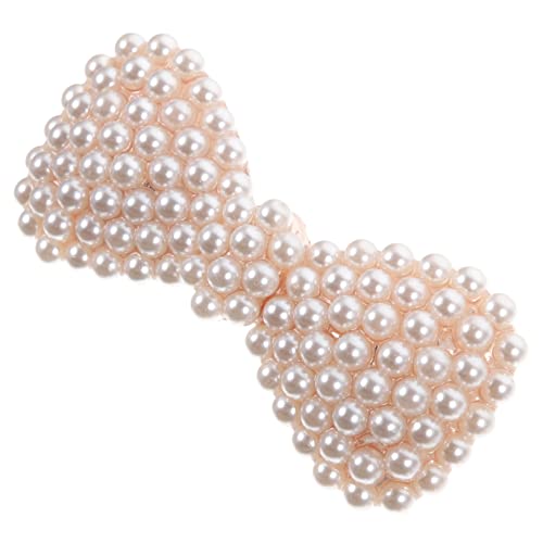NIYANGLE Perle Haarspange Mädchen Bogen Schleife Haarspange Schmetterling dünn haarschmuck Schleife Haarnadel Haarklammern für Frauen Haarklammern zum Styling Mode Bughaarnadel Metall Weiß von NIYANGLE