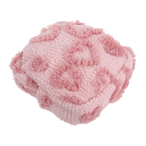 NIYANGLE Plüsch Kosmetiktasche mit Herzmotiv Weiche Makeup Organizer Tasche Vielseitige Mini Geldbörse für Frauen und Mädchen Tragbare Reise Geldbeutel Rosa von NIYANGLE