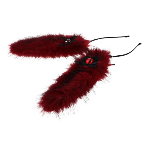 NIYANGLE Plüsch Rabbit Ohr Accessoire mit Dämonenauge für Halloween Cosplay und Kostümpartys Vielseitig Tragbar für Verschiedene Anlässe von NIYANGLE