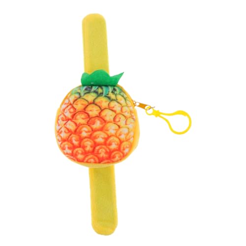 NIYANGLE Plüsch Schnapparmband Geldbeutel Ananas Motiv Weiches Armband für Kleinkinder Lustiges Wristband Party Mitgebsel von NIYANGLE
