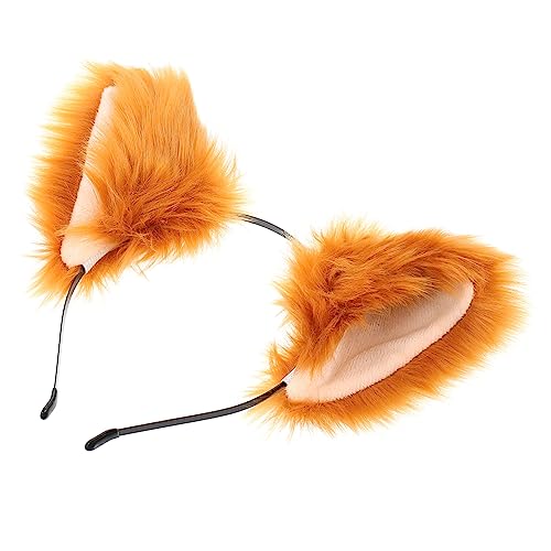 NIYANGLE Plüschkopfschmuck Haarband Flauschiges Ohrenstirnband Für Party Cosplay-haardekor in Tierohrenform Kostümzubehör Kopfbedeckung Für Fotos von NIYANGLE