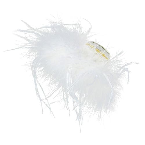 NIYANGLE Plume Haarclip Für Damen Krawatte Für Frisuren Haarschmuck Für Hochzeiten Partys Und Alltag Haarspange Mit Federn Weiß von NIYANGLE