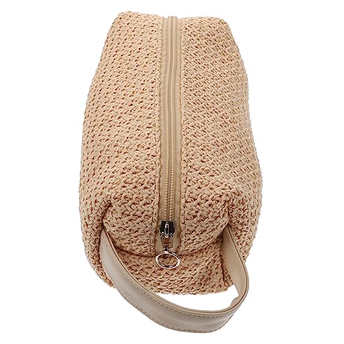NIYANGLE Pp-Stroh-Clutch-Tasche Mit Reißverschluss Waschen Handtasche Für Frauen Sommerstrand Geldbörse Kreative Einkaufstasche Leicht Und Praktisch von NIYANGLE
