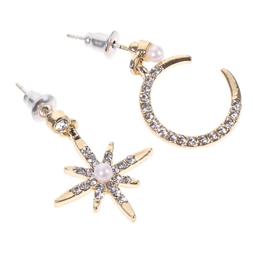NIYANGLE Punk Ohrstecker Damen Halloween Party Ohrschmuck Mond Stern Design Leichtes Langlebiges Legierungs Material Modisch und NIYANGLE Punk Ohrstecker Damen Halloween Party Ohrschmuck Mond Stern Design Leichtes Langlebiges Legierungs Material Modisch und von NIYANGLE