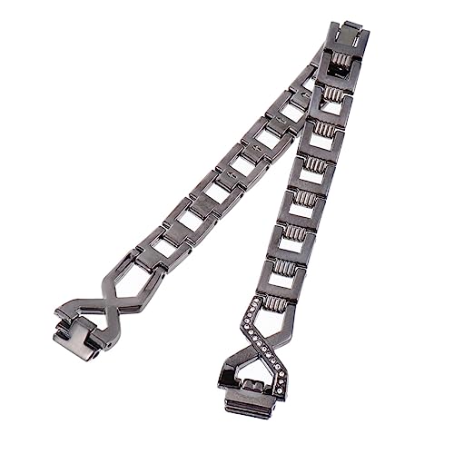 NIYANGLE Querverbindungsband praktische Armbänder Ersatz Uhrenarmbänder weichnachtsgeschke muttagsgeschenk Strass-Armband strapazierfähiges Uhrenarmband Gürtel Edelstahl mit Diamanten Black von NIYANGLE