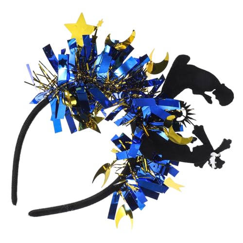 NIYANGLE Ramadan Haarschmuck Mit Glitzerndem Mond Und Sternmotiv Eid Mubarak Haarband Festliche Partydekoration Für Frauen Einzigartige Arabische Elemente Für Ramadan-feiern Und von NIYANGLE