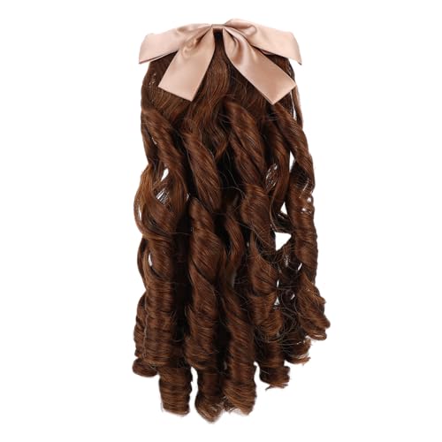 NIYANGLE Perücke Damen Pferdeschwanzverlängerung Lockig Langes Haarteil Retro Stil Für Fotos Auftritte Cosplay Und Hochzeiten von NIYANGLE