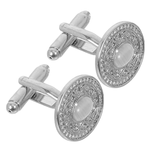 NIYANGLE Retro Manschettenknöpfe Herren Tuxedo Manschettenknöpfe Herrenkleidung Schmuck Kupfer Silber von NIYANGLE