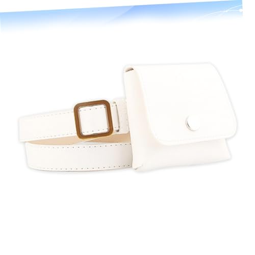 NIYANGLE Retro Weiße Hüfttasche Damen Multifunktionale Bauchtasche Crossbody Bag mit Schlüssel Handytasche Leichte Vielseitige Brusttasche für Alltag und Business von NIYANGLE