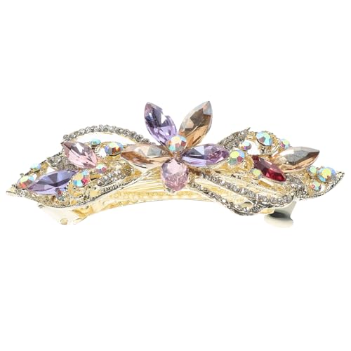 NIYANGLE Rhinestone Haarclip Für Damen Funkelnde Blumen-haarspange Mit Wasserdiamanten Für Hochzeiten Partys Und Besondere Anlässe Haarschmuck-accessoire Für Look von NIYANGLE