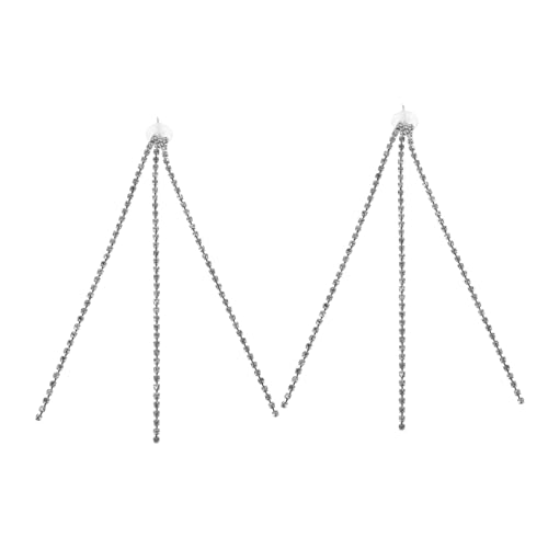 NIYANGLE Rhinestone Lange Ohrringe mit Quaste Funkelnde Braut Ohrhänger Vollverzierte Strass ohrringe für Hochzeiten Partys und Festliche Anlässe Eleganter Statement schmuck für Damen von NIYANGLE