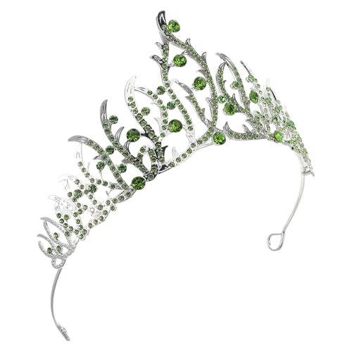 NIYANGLE Rhinestone Tiara Krone Damen Hochzeit Braut Diadem Strass Prinzessin Kopfschmuck für Geburtstag Party Festzug Kostümzubehör von NIYANGLE