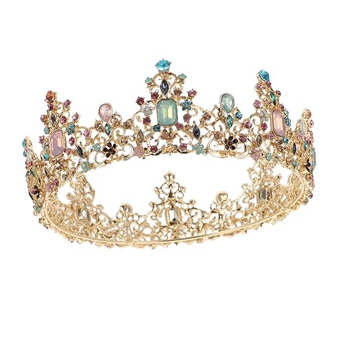 NIYANGLE Runde Brautkrone Aus Legierung Mit Strass Haarkronen-dekor Für Frauen Hochzeits-kopfschmuck Für Besondere Anlässe von NIYANGLE