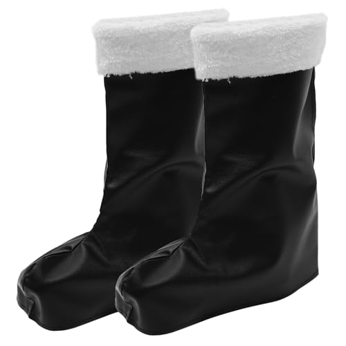 NIYANGLE Santa Claus Cosplay Stiefel Überzieher Weihnachtskostüm Dekorativ für festliche Veranstaltung Zubehör und Foto Requisiten Praktische Nikolausstiefel Überzug für Erwachsene von NIYANGLE