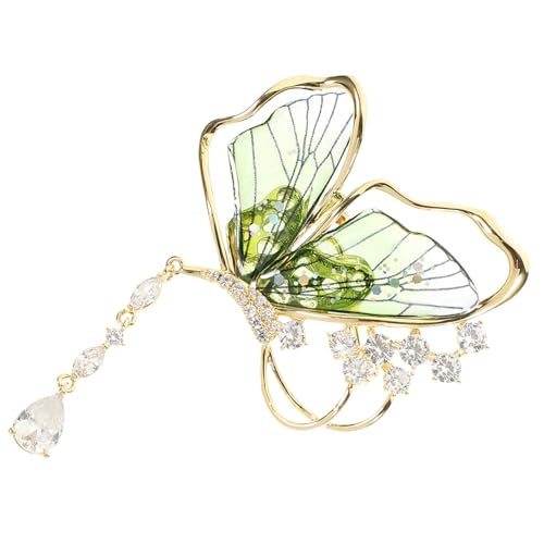 NIYANGLE Schmetterling Brosche Pin aus Langlebigem Acryl und Legierung Zierliche Anstecknadel für Kleidung Taschen und Hüte Modisches Accessoire für Damen Transparent flügeliges Design von NIYANGLE