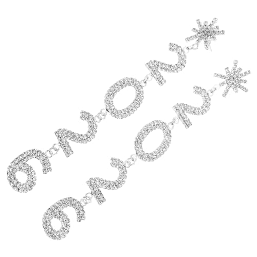 NIYANGLE Schneeflockenohrringe Für Damen Kristallohrringe Funkelnde Schneeflocken-tropfenohrringe Chinesische Ohrringe Halloween-tropfenohrringe Lustige Ohrringe Valentinstagsgeschenk von NIYANGLE