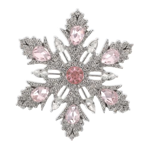 NIYANGLE Schöne Schneeflocken-Brosche mit Funkelnden Strasssteinen Leichter Weihnachts-Anstecker für Damen und Herren Dekorativer Pin für Jacken Mäntel und Blazer Modisches von NIYANGLE