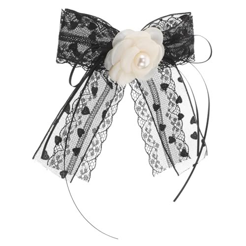 NIYANGLE Schwarze Spitzen-schleifen-brosche Damen Vintage Bowknot Lapel Brooch Pin mit Netzband Leichter und Sicherer Anstecker für Kleider Pullover und Lolita-inspirierte Outfits NIYANGLE Schwarze Spitzen-schleifen-brosche Damen Vintage Bowknot Lapel Brooch Pin mit Netzband Leichter und Sicherer Anstecker für Kleider Pullover und Lolita-inspirierte Outfits von NIYANGLE
