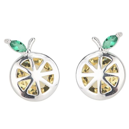 NIYANGLE Silber Ohrstecker Zitronenscheibe Design Modische Gelbe Ohrhänger Allergikerfreundlich Langlebiger Schmuck für Party Festliche Anlässe und Alltag Einzigartiges Accessoire NIYANGLE Silber Ohrstecker Zitronenscheibe Design Modische Gelbe Ohrhänger Allergikerfreundlich Langlebiger Schmuck für Party Festliche Anlässe und Alltag Einzigartiges Accessoire von NIYANGLE