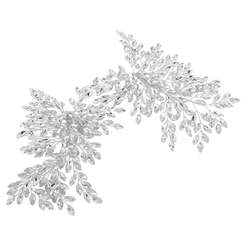 NIYANGLE Silberner Braut Haarkamm mit Funkelnden Strasssteinen Vintage Hochzeitskopfschmuck für Damen Leichter und Bequemer Braut Haarschmuck für Stilvolle Festfrisuren von NIYANGLE