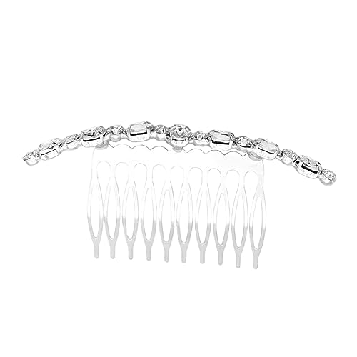 NIYANGLE Silberner Haarkamm Haarnadel Haarschmuck Aus Legierung Mit Strasssteinen Kopfbedeckung Für Damen Langlebig Und Praktisch von NIYANGLE