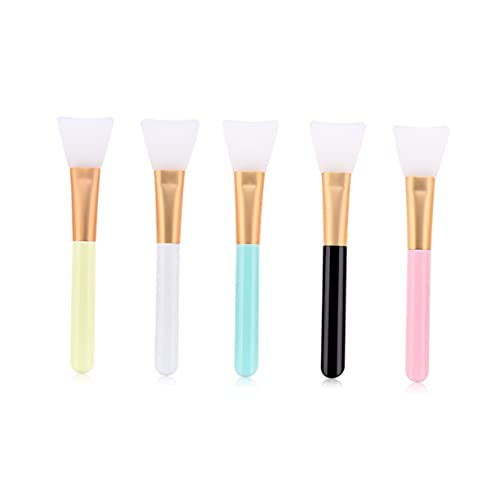 NIYANGLE Silikon Foundation-pinsel Mit Holzgriff Kosmetik-foundation-gesichtspinsel Für Damen Leicht Zu Reinigen Verstauen Für Schlamm Kohlemasken Und Feuchtigkeitscremes von NIYANGLE