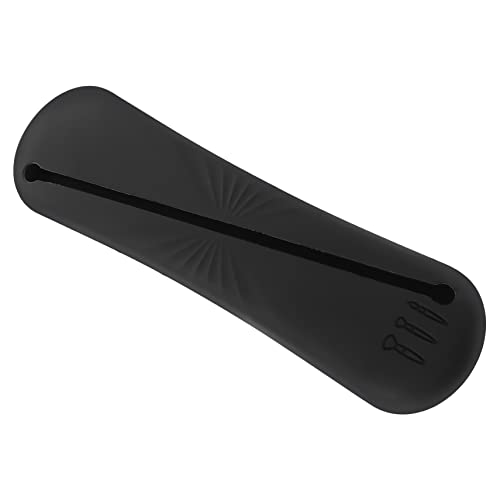 NIYANGLE Silikon Makeup Pinselhalter Tragbare Kosmetiktasche Für Pinsel Augenbrauenstifte Leicht Zu Reinigen Kompakt Handlich Für Reisen Schwarze Farbe Für Makeup-Liebhaber von NIYANGLE