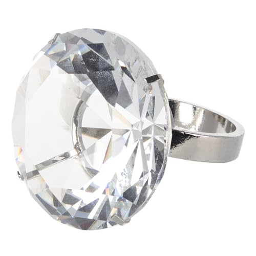 NIYANGLE Simulierter Großer Glasring Hochzeitsdeko Deko Prop für Verlobung Romantische Party Leicht Tragbar Luxuriöses Design von NIYANGLE