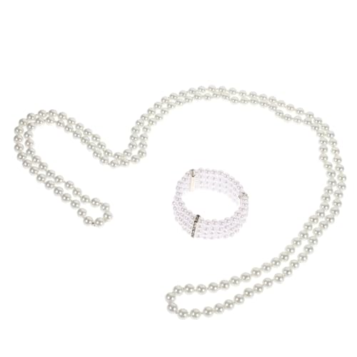 NIYANGLE Perlenketten-set Für Damen Mit Kunstperlen Inklusive Halskette Und Armband Mehrlagig Einzelne Stränge Geeignet Für Tanzparty Und Alltag von NIYANGLE