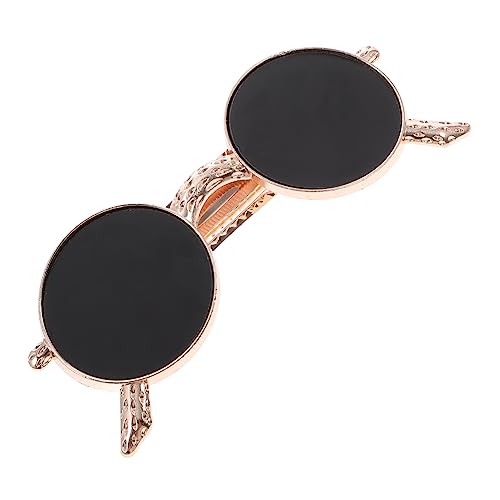 NIYANGLE Sonnenbrille Form Haarklammer aus Metall Haarspange für Damen Modisches Haarschmuck Accessoire für Partys Halloween Geburtstage Goldfarbe von NIYANGLE