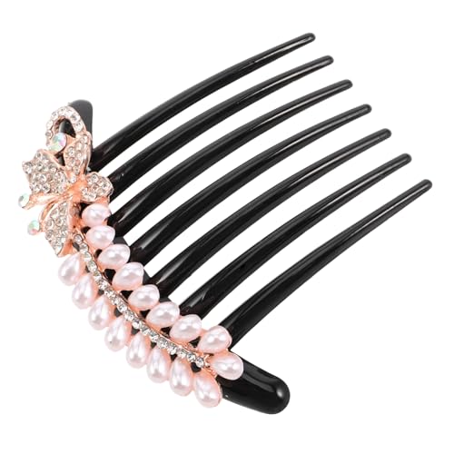 NIYANGLE Steckkamm Haarschmuck Mit Strass Vintage Haarspangen Für Frauen Hochsteckfrisur Accessoires Perlendetails Retro Haaraccessoires von NIYANGLE