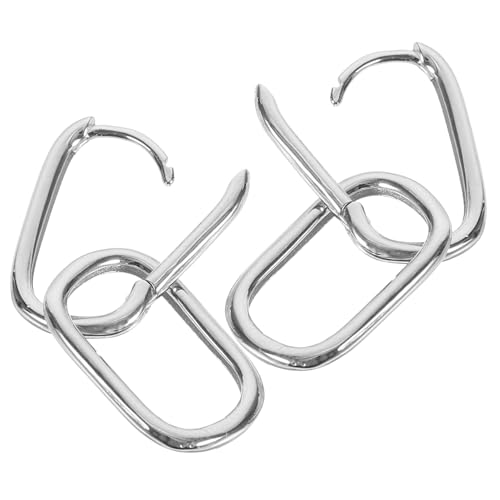 NIYANGLE Sterling Silber Doppel Ohrringe Damen Klassisch Creolen Ohrschmuck Hautfreundlich Alltagsschmuck Geschenkidee von NIYANGLE