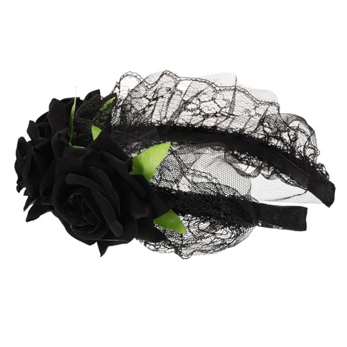 NIYANGLE Stirnband aus Spitze für Damen Haaraccessoire für Kostüm und Themenpartys Vintage Haarschmuck für Hochzeiten Karneval und Fotoshootings von NIYANGLE