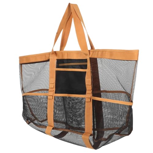 NIYANGLE Strand-Netztasche: Strandtasche für Damen mit mehreren Taschen – tragbares Handdesign für Badeanzüge, Make-up und Accessoires – ideal für den Sommer von NIYANGLE