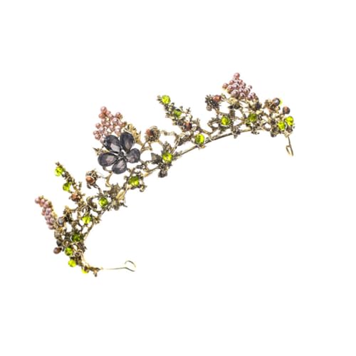 NIYANGLE Strass Krone Hohlhaarschmuck Für Bräute Tiara Hochzeit Haarschmuck Strass Hohlkrone Königin von NIYANGLE