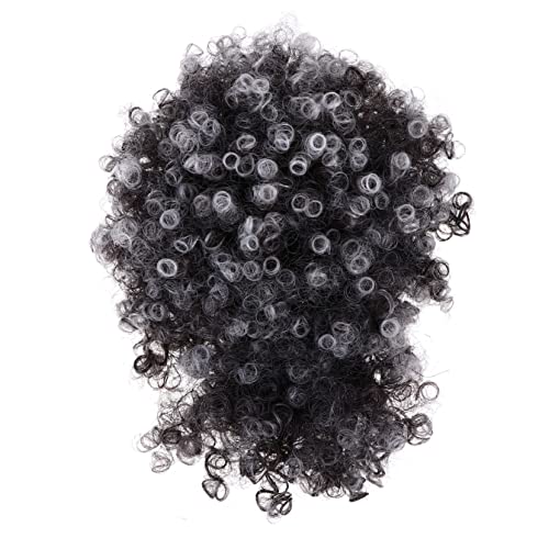 NIYANGLE Synthetische Afro Perücke Kurzes Lockiges Haar Hochgesteckt Damen Cosplay Perücke für Partys und Halloween von NIYANGLE