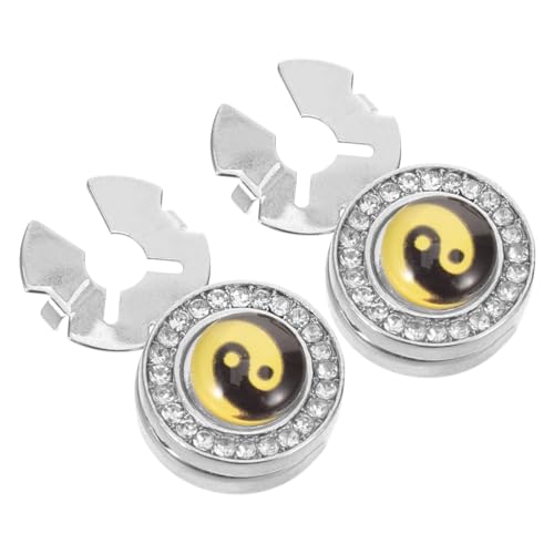 NIYANGLE Tai Chi Cufflinks Benutzerdefinierte Manschettenlinks für Männer Strassknopfabdeckungen Manschettenlinks Shirt Manschettenknöpfe für Hemden Zubehör basteln Knopfdekor Zinklegierung von NIYANGLE