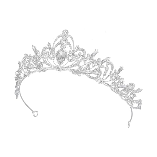 NIYANGLE Hochzeit Tiara Silber Mit -design Für Brautfrisuren Leicht Und Lichtecht Für Hochzeiten Verlobungen Und Partys Als Kopfschmuck von NIYANGLE