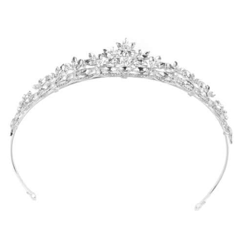 NIYANGLE Für Frauen Hochzeit Tiara Mit Strass Kopfschmuck Für Damen Festzugskrone Hochzeitskopfschmuck von NIYANGLE