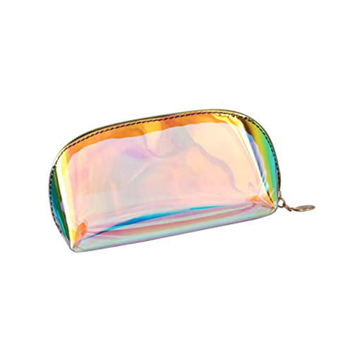 NIYANGLE Transparente Kosmetiktasche PVC Holografisch Kleine Makeup Handtasche für Damen Alltag Party Shopping Organizer von NIYANGLE