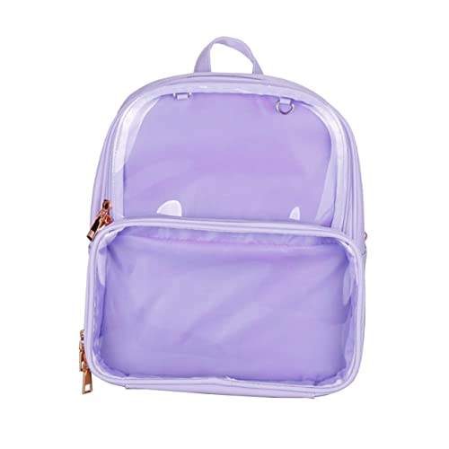 NIYANGLE Transparenter Rucksack Mit Reißverschluss Für Teenager Mädchen Jungen Geleerucksack Aus Gummimaterial Leicht Zu Reinigen Tragen von NIYANGLE